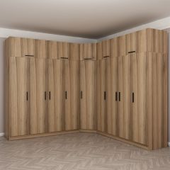 Minar Kale 9 Kapaklı 4 Ç Köşe Dolap + Yüklük Dore