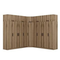 Minar Kale 9 Kapaklı 4 Ç Köşe Dolap + Yüklük Dore