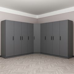 Minar Kale 9 Kapaklı 4 Ç Köşe Dolap Antrasit