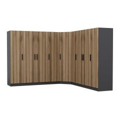 Minar Kale 9 Kapaklı 4 Ç Köşe Dolap Antrasit Dore