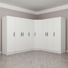 Kale 8 Kapak 4Ç Köşe Zincir Dolap - Beyaz