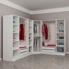 Kale 8 Kapak 4Ç Köşe Zincir Dolap - Beyaz