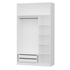 Kale 3 Kapaklı Aynalı Zincir Dolap-Yüklük - Beyaz