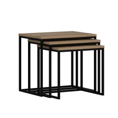 Evia Metal Ayaklı Zigon Sehpa - Dore