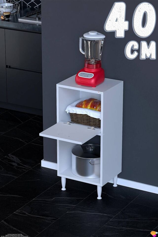 Nova Çok Amaçlı Mutfak Modülü 40x87x32 cm Kiler Dolabı Ekmeklik ve Mutfak Düzenleyici