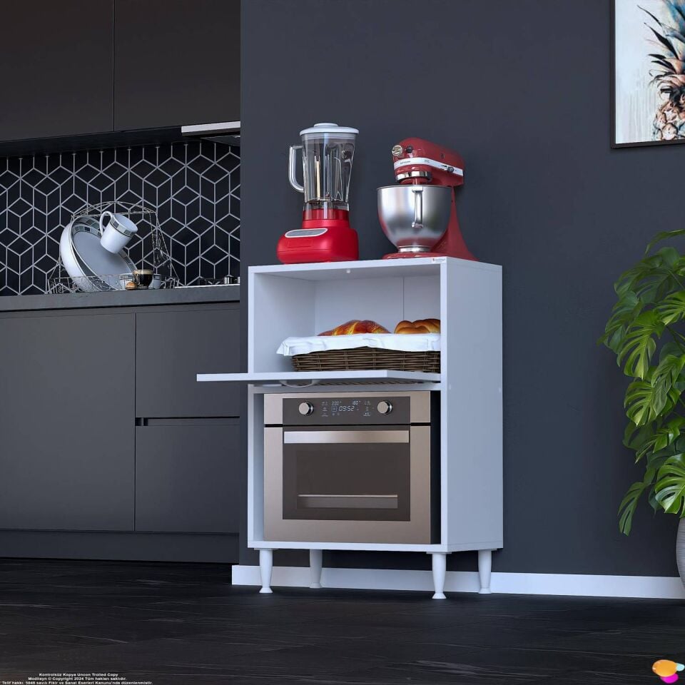 Nova Çok Amaçlı Mutfak Modülü 55x87x32 cm Fırın Dolabı Ekmeklik ve Mutfak Düzenleyici