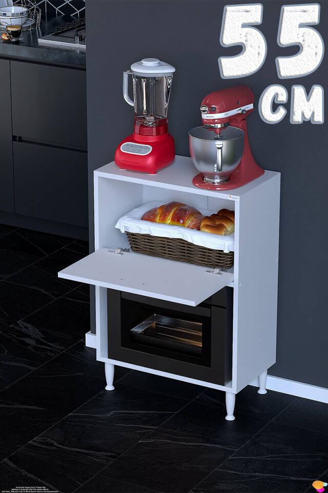 Nova Çok Amaçlı Mutfak Modülü 55x87x32 cm Fırın Dolabı Ekmeklik ve Mutfak Düzenleyici