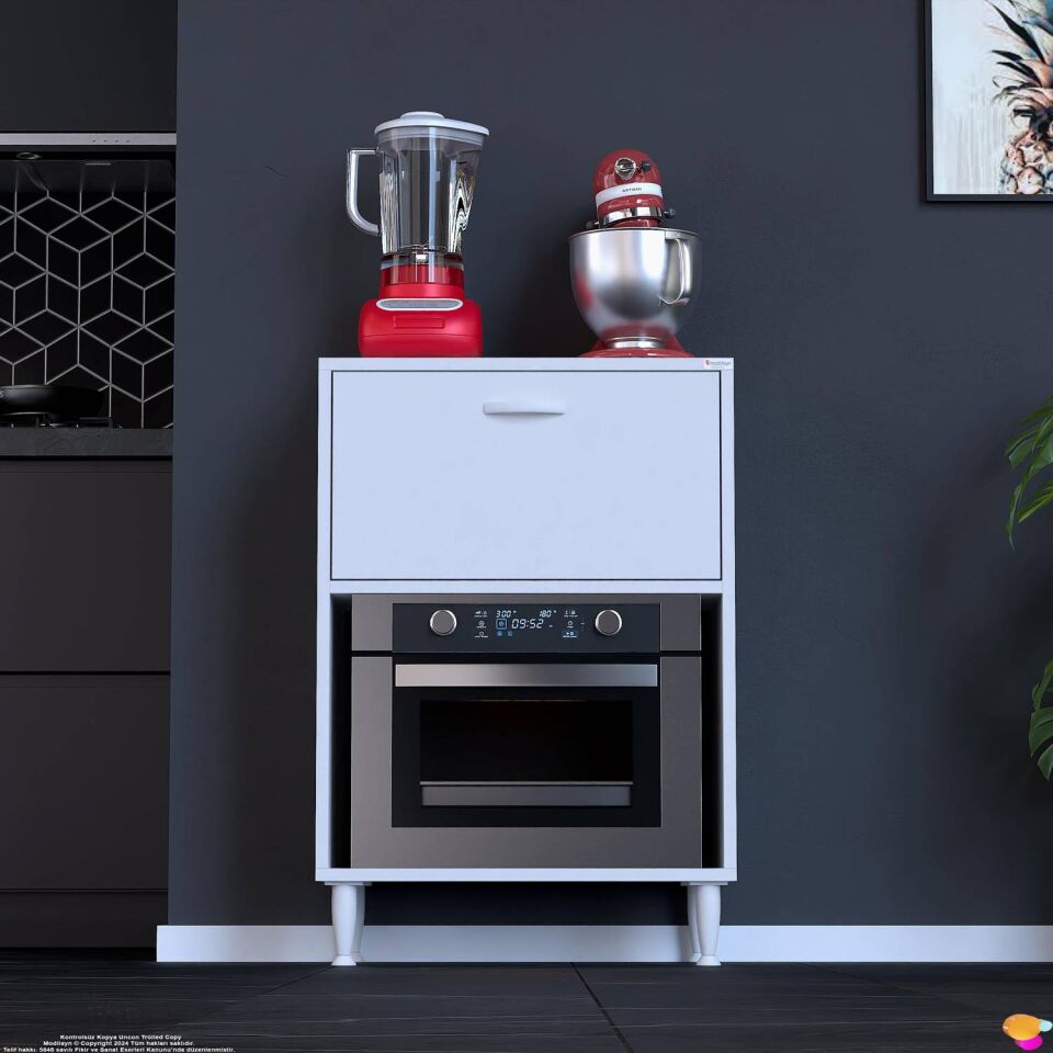 Nova Çok Amaçlı Mutfak Modülü 60x87x32 cm Fırın Dolabı Ekmeklik ve Mutfak Düzenleyici