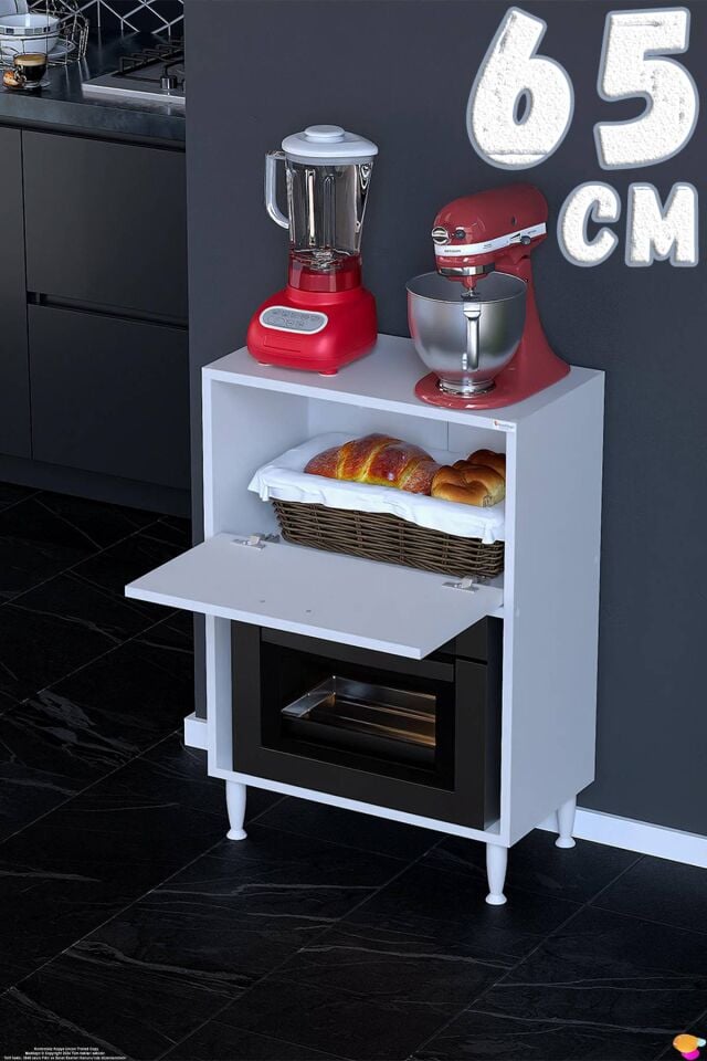 Nova Çok Amaçlı Mutfak Modülü 65x87x32 cm Fırın Dolabı Ekmeklik ve Mutfak Düzenleyici