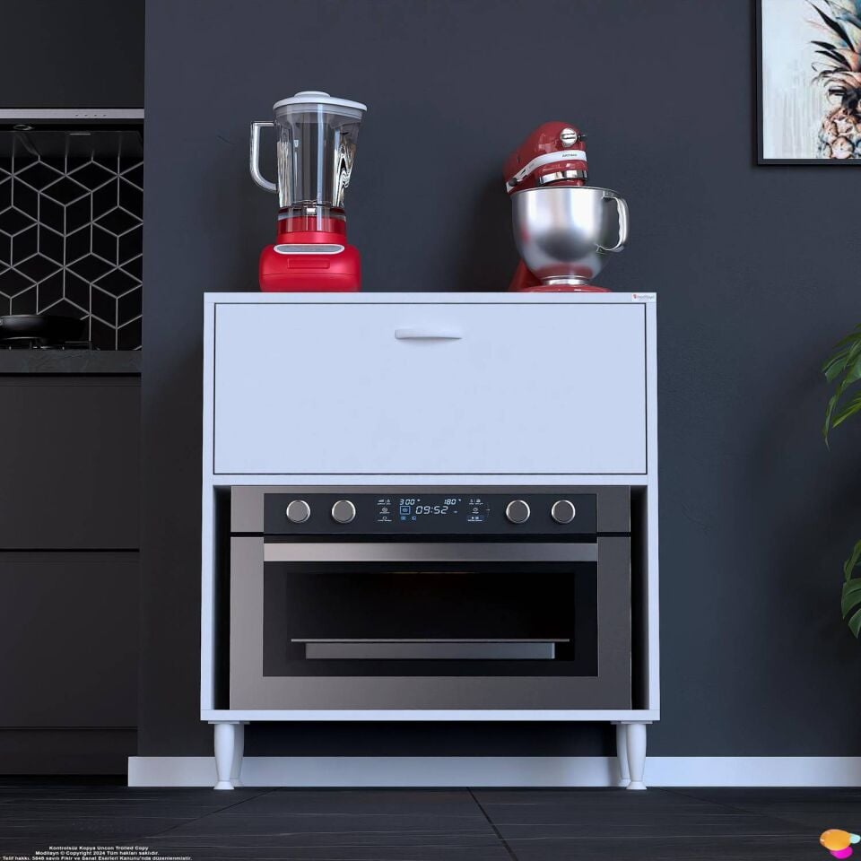 Nova Çok Amaçlı Mutfak Modülü 80x87x32 cm Fırın Dolabı Ekmeklik ve Mutfak Düzenleyici