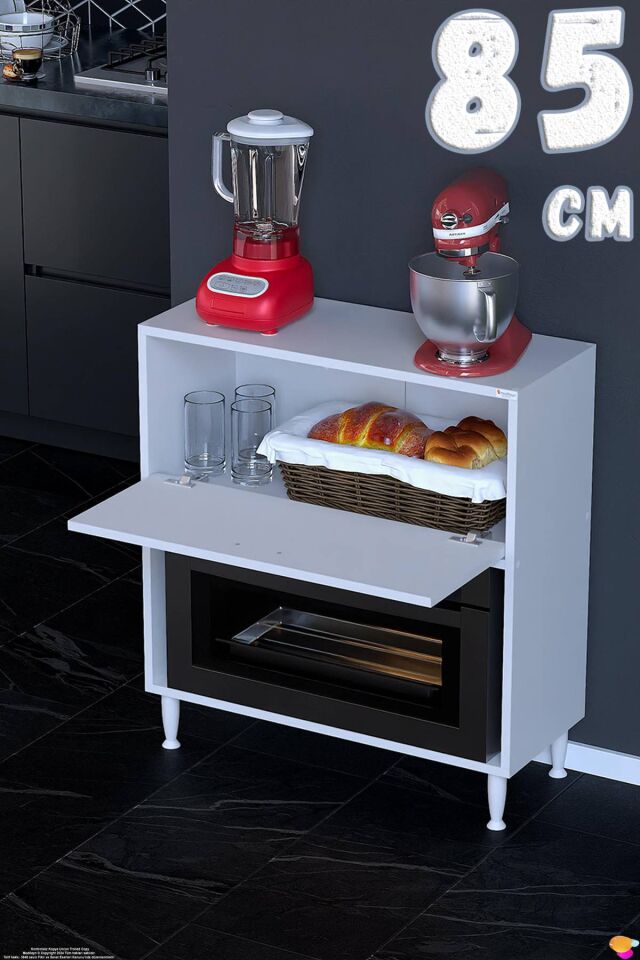 Nova Çok Amaçlı Mutfak Modülü 85x87x32 cm Fırın Dolabı Ekmeklik ve Mutfak Düzenleyici