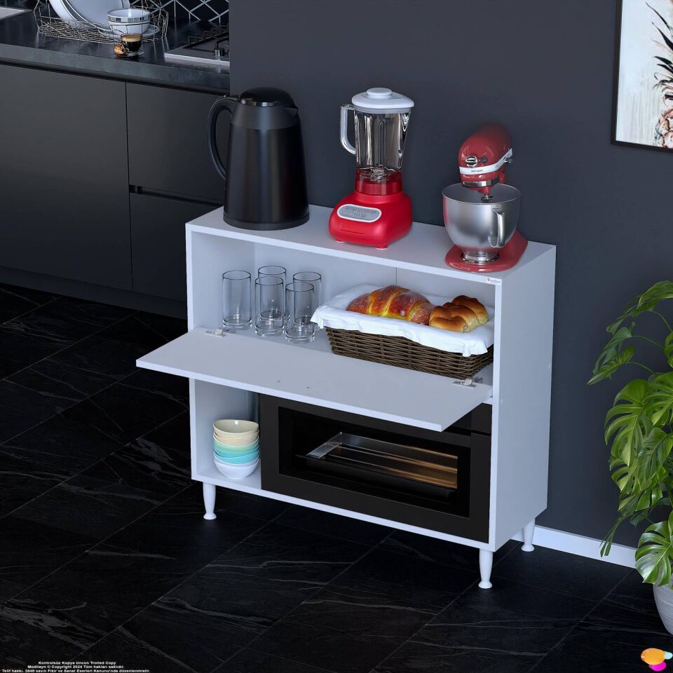 Nova Çok Amaçlı Mutfak Modülü 90x87x32 cm Fırın Dolabı Ekmeklik ve Mutfak Düzenleyici