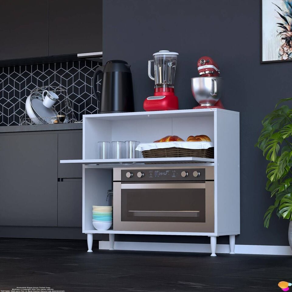 Nova Çok Amaçlı Mutfak Modülü 95x87x32 cm Fırın Dolabı Ekmeklik ve Mutfak Düzenleyici