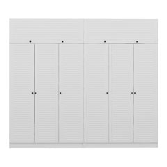 Minar Kale 6 Mebran Panjur Kapaklı 4 Ç Dolap Ve Yüklük Beyaz