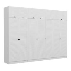 Minar Kale 7 Mebran Panjur Kapaklı 4 Ç Dolap Ve Yüklük Beyaz