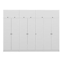 Minar Kale 7 Mebran Panjur Kapaklı 4 Ç Dolap Ve Yüklük Beyaz