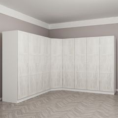 Kale Country 9 Kapak 4Ç Köşe Zincir Dolap - Eskitme Beyaz