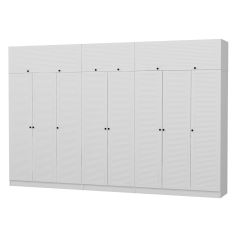 Minar Kale 8 Mebran Panjur Kapaklı 4 Ç Dolap Ve Yüklük Beyaz