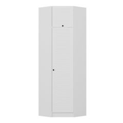 Minar Kale 1 Kapaklı Köşe Dolap Beyaz Mebran Panjur + Yüklük