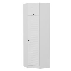 Minar Kale 1 Kapaklı Köşe Dolap Beyaz Mebran Panjur + Yüklük