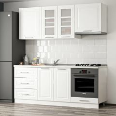 MİNAR 200 CM MEBRAN C MUTFAK DOLABI BEYAZ 200-MCB1