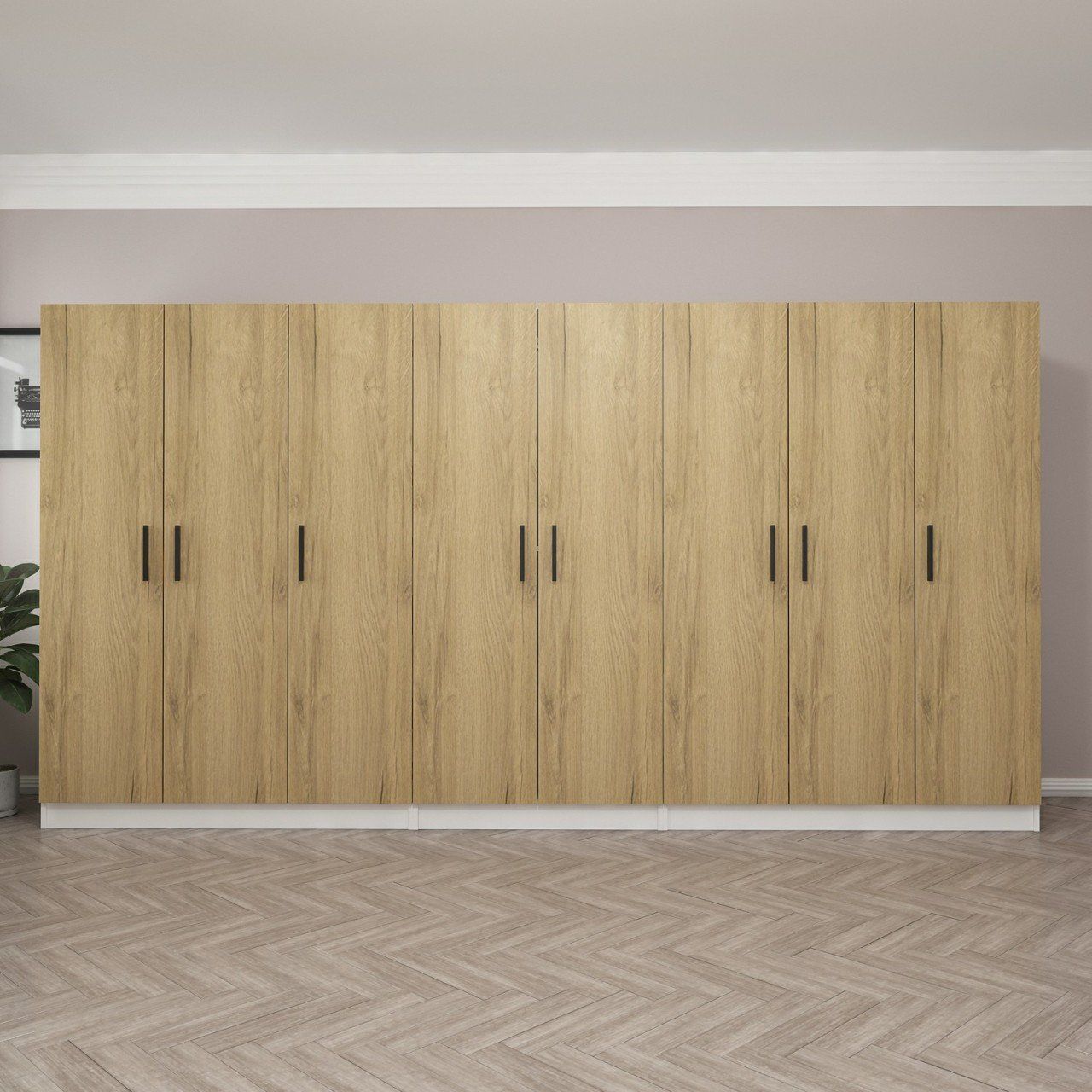 Kale 8 Kapaklı 4Ç Dolap - Pera Ceviz