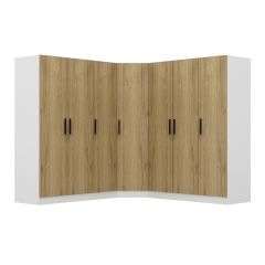 Kale 7 Kapaklı 4Ç Köşe Dolap - Pera Ceviz