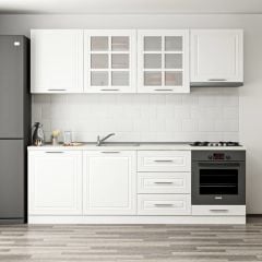 MİNAR 240 CM MEBRAN C MUTFAK DOLABI BEYAZ 240-MCB1