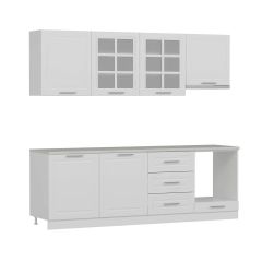 MİNAR 240 CM MEBRAN C MUTFAK DOLABI BEYAZ 240-MCB1