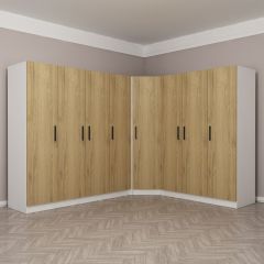 Kale 8 Kapaklı 4Ç Köşe Dolap - Dore