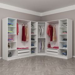 Kale 8 Kapaklı 4Ç Köşe Dolap - Dore