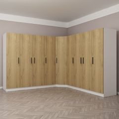 Kale 9 Kapaklı 4Ç Köşe Dolap - Dore