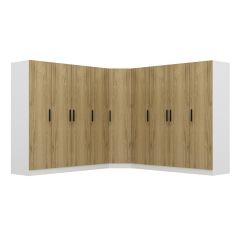 Kale 9 Kapaklı 4Ç Köşe Dolap - Dore