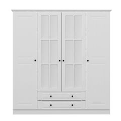 Kale 4 Mebran Kapaklı 2Ç Taçlı Dolap - Beyaz