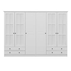 Kale 6 Mebran Kapaklı 4Ç Taçlı Dolap - Beyaz