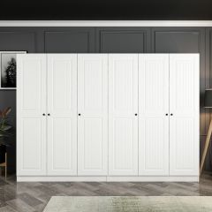 Kale 6 Mebran Kapaklı 4Ç Dolap - Beyaz