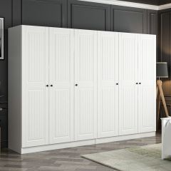 Kale 6 Mebran Kapaklı 4Ç Dolap - Beyaz