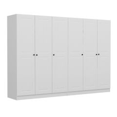 Kale 6 Mebran Kapaklı 4Ç Dolap - Beyaz