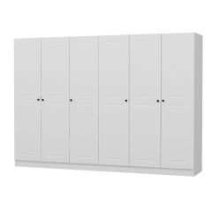 Kale 6 Mebran Kapaklı 4Ç Dolap - Beyaz