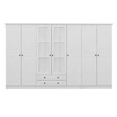 Kale 7 Mebran Kapaklı 2Ç Taçlı Dolap - Beyaz