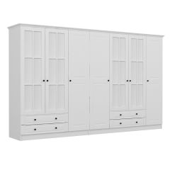 Kale 7 Mebran Kapaklı 4Ç Taçlı Dolap - Beyaz