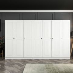 Kale 7 Mebran Kapaklı 4Ç Dolap - Beyaz