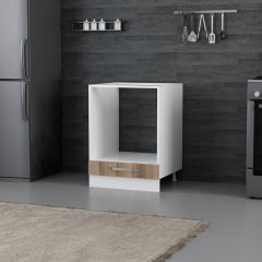 Minar Mutfak Alt Modül 1K 60Cm Ank Dolap Beyaz/Dore - D1