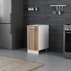 Minar Mutfak Alt Modül 1K1R 40Cm Dolap Beyaz/Dore - D1