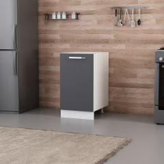 Minar Mutfak Alt Modül 1K1R 45Cm Dolap Beyaz/Antrasit - A1