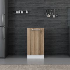 Minar Mutfak Alt Modül 1K1R 45Cm Dolap Beyaz/Dore - D1