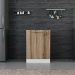 Minar Mutfak Alt Modül 1K1R 60Cm Dolap Beyaz/Dore - D1