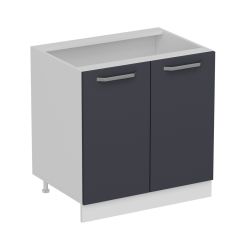 Minar Mutfak Alt Modül 2K1R 80Cm Dolap Beyaz/Antrasit - A1