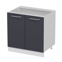 Minar Mutfak Alt Modül 2K1R 80Cm Dolap Beyaz/Antrasit - A1