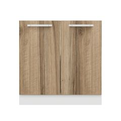 Minar Mutfak Alt Modül 2K1R 80Cm Dolap Beyaz/Dore - D1